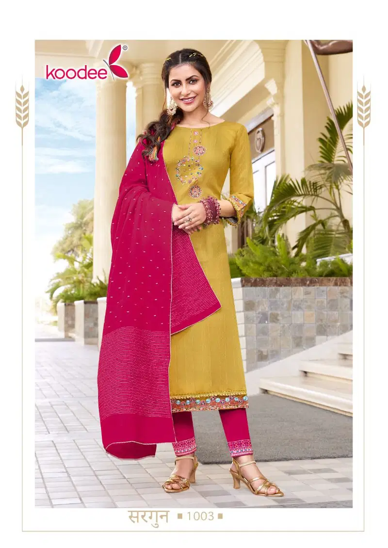Koodee Sargun 1 New Fancy Exclusive Wear Designer Kurti Pant With Dupatta Collection
